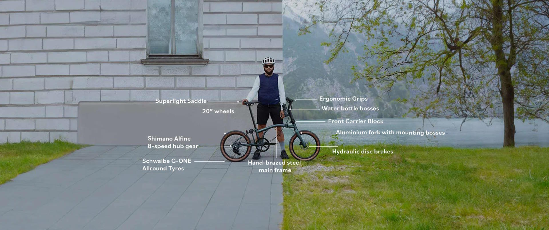 Brompton G Line with Roller Frame Forest Green