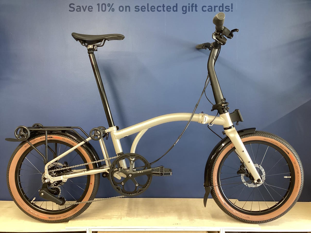 Brompton G Line with Roller Frame Traildust White