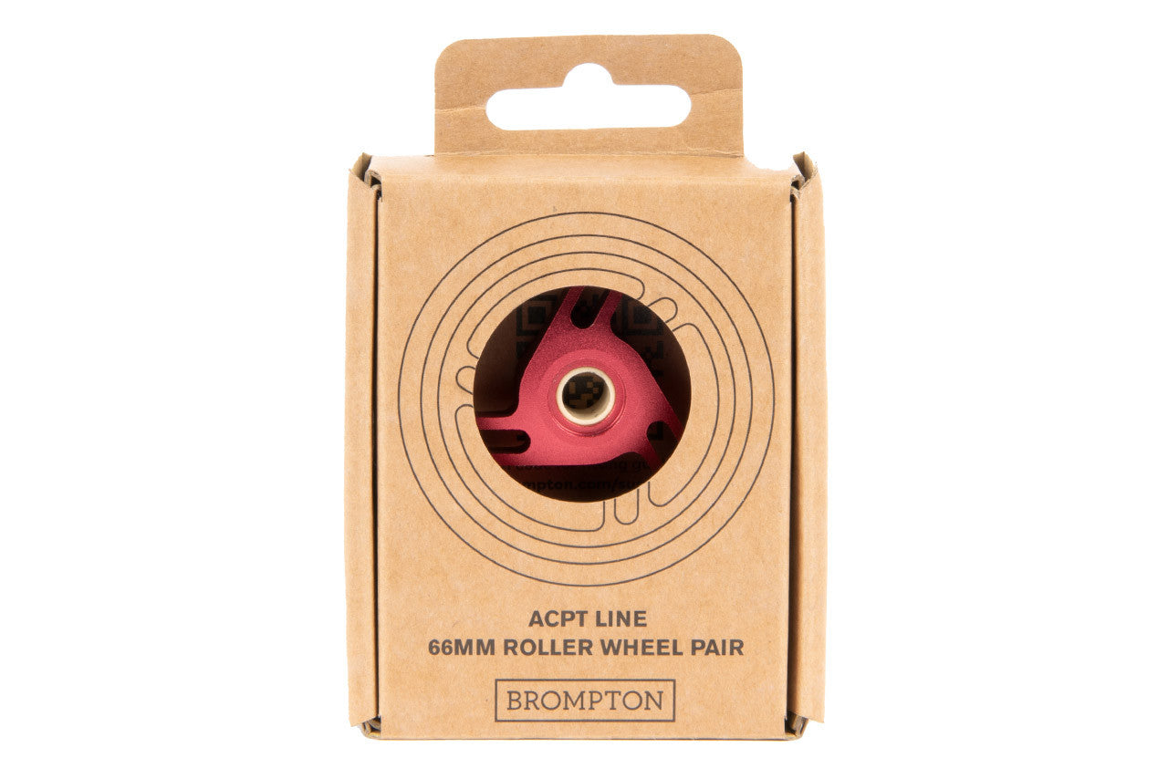 Brompton ColourLab Roller Wheel Pair - A, C, P, T Line - Red